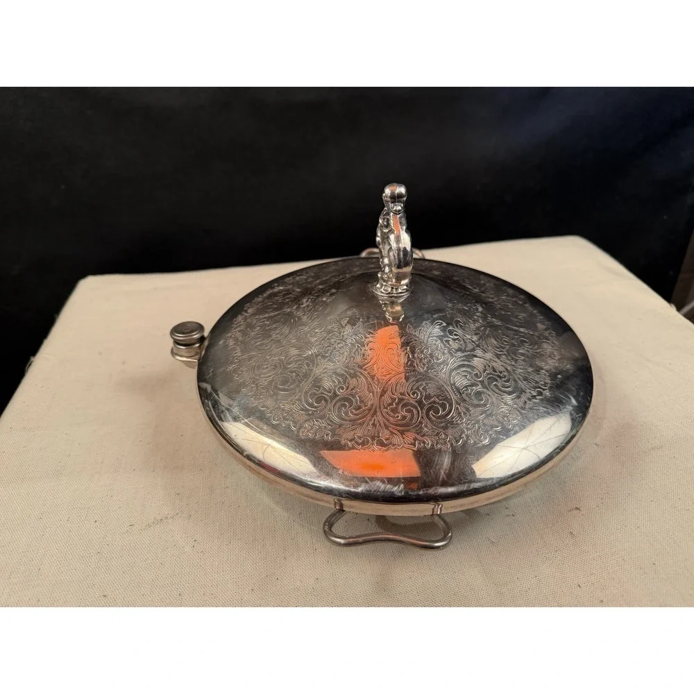 Antique Empress Ware Silverplate Warming‎ Dish Pat Nov 19 1912